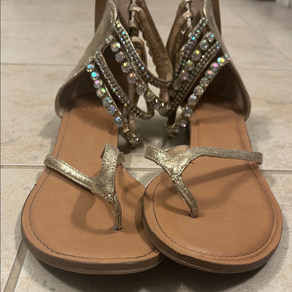 Elegant Gold Women's Sandals